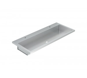 Collective wall hung washbasin, 304 stainless steel without blacksplash 1200mm